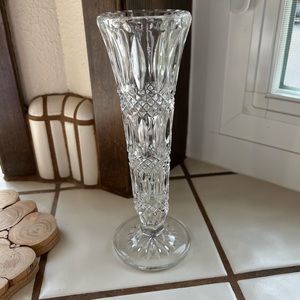 Vintage Crystal Vase, Cut Glass